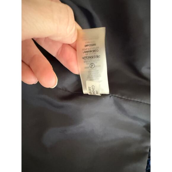 Calvin Klein Women's Careerwear Frayed Blue Tweed Open Jacket Blazer 10P - Picture 6 of 8